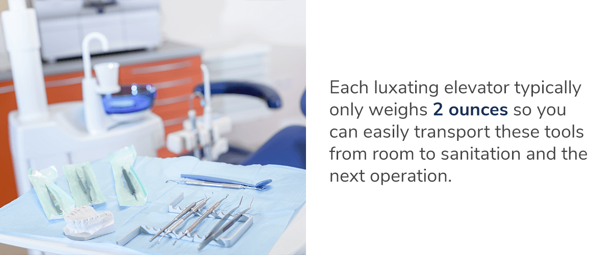 dental instruments on tray