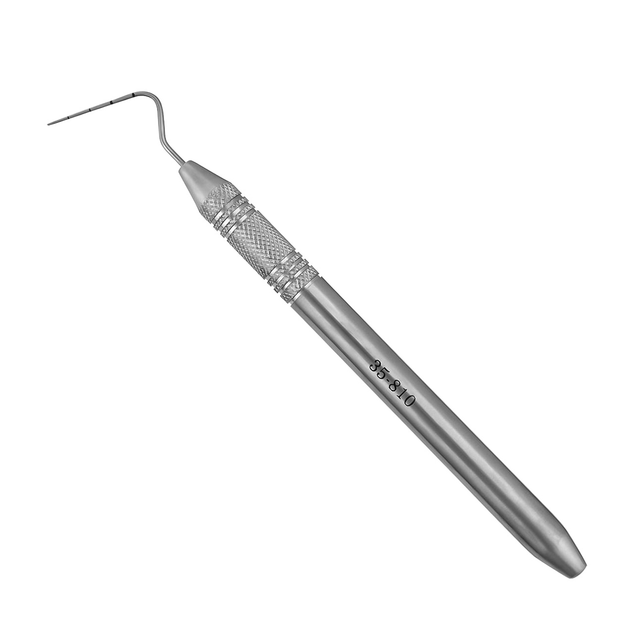 a stainless steel dental tool