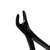 a pair of black dental pliers on a white background .