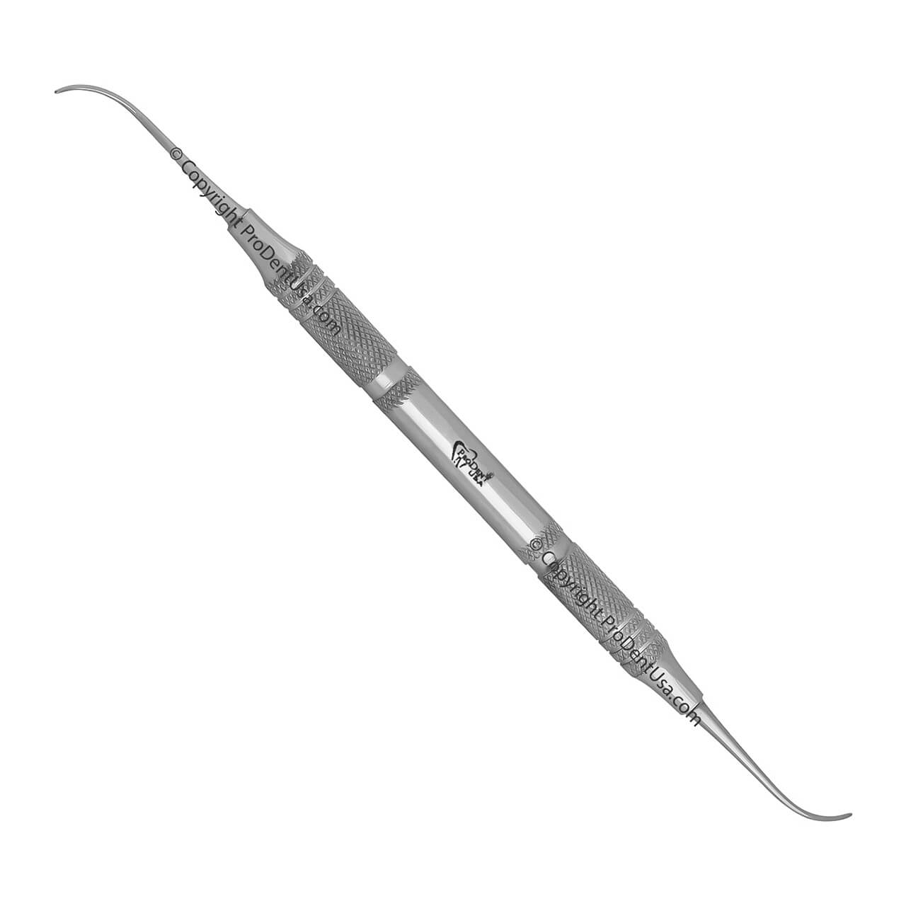 a close up of a dental instrument on a white background