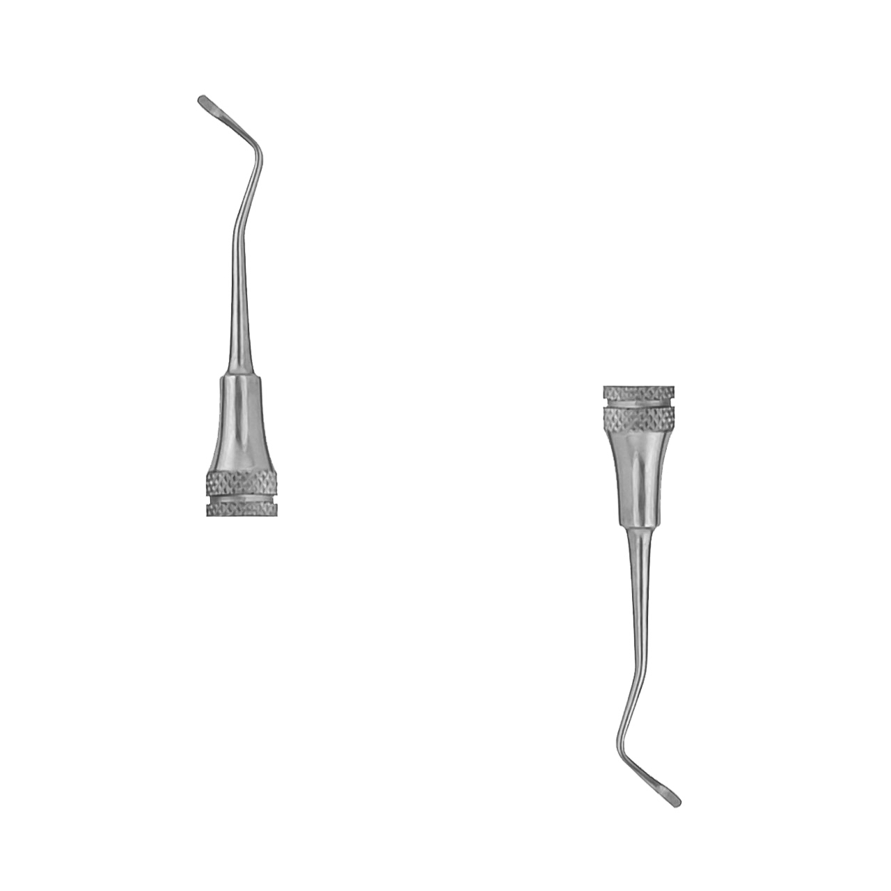 a pair of dental instruments on a white background