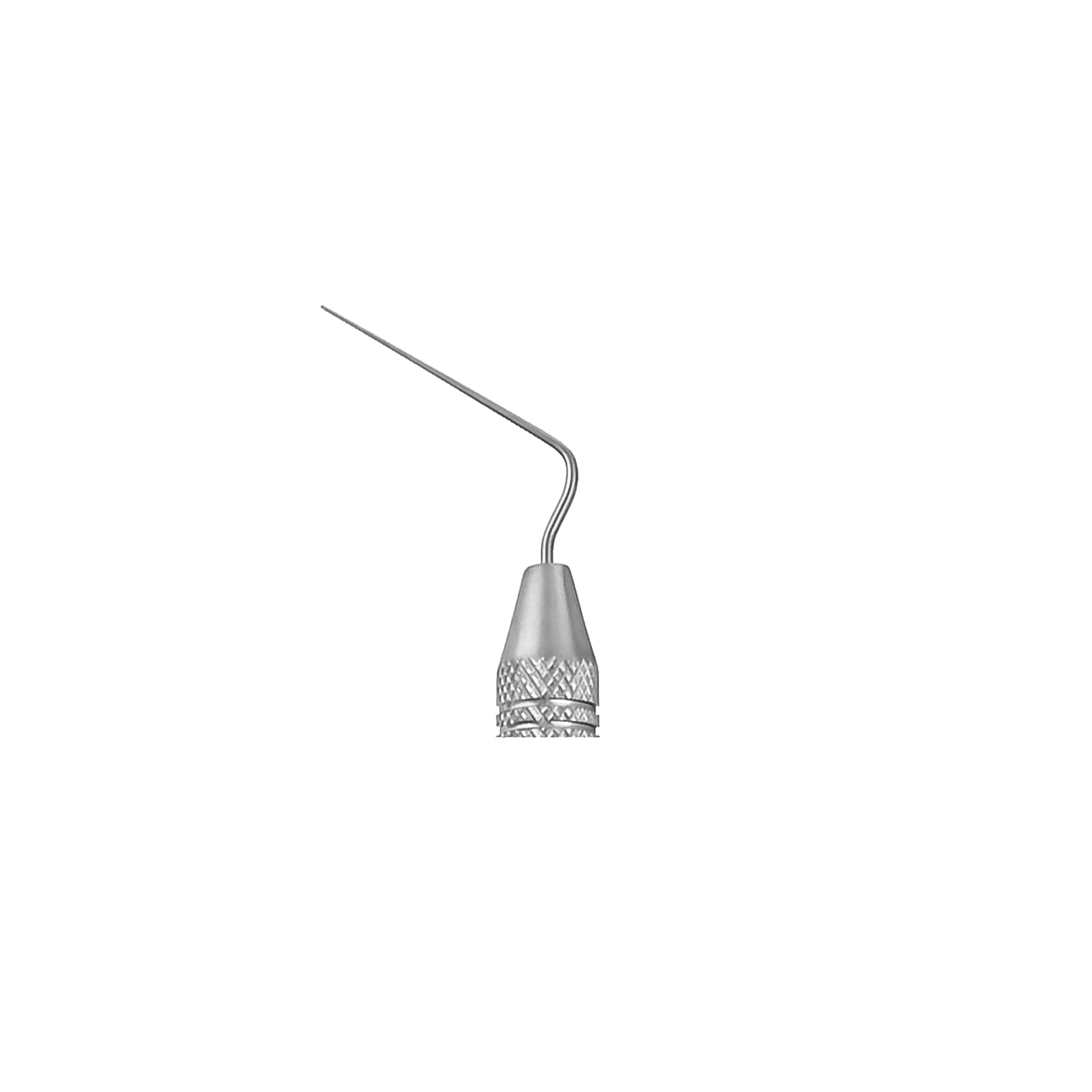 a close up of a dental probe on a white background .