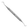 a close up of a dental instrument on a white background .