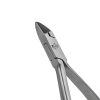 a close up of a steel dental instrument