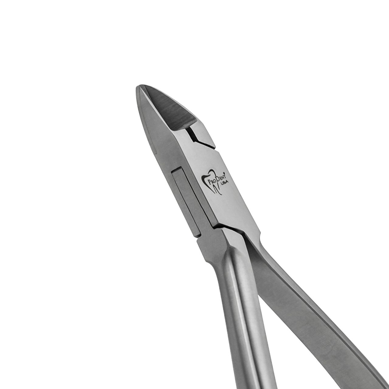 a close up of a steel dental instrument