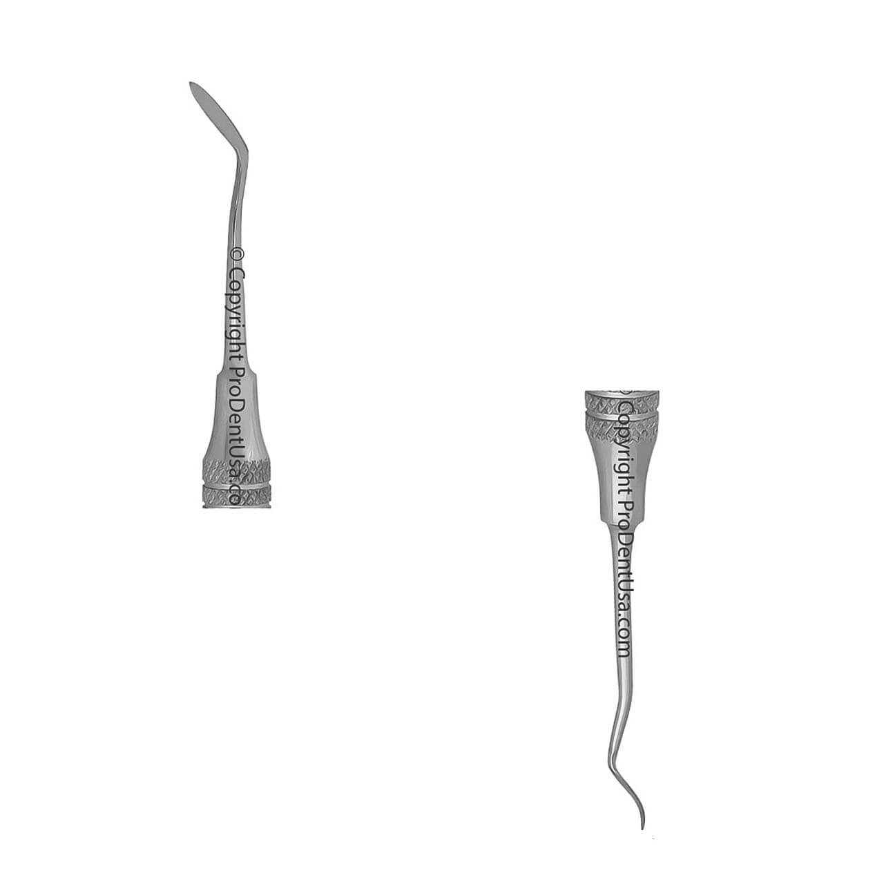 a pair of dental instruments on a white background
