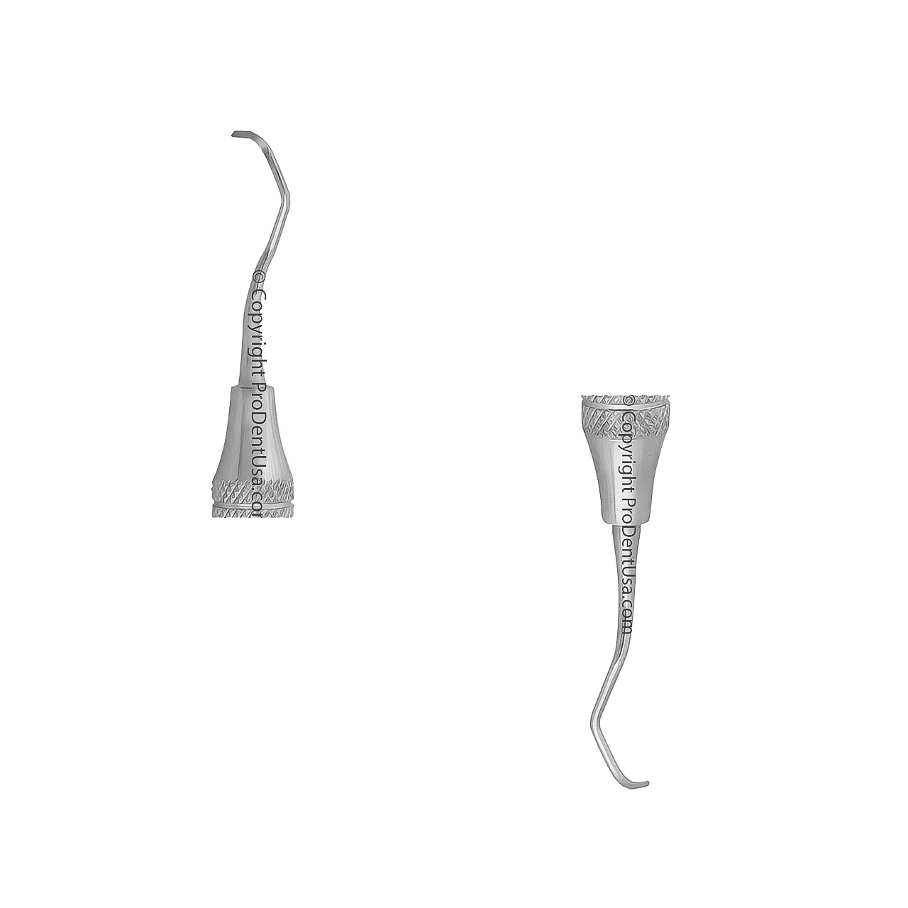 Close-up image of a 5/6 Gracey Curette, featuring curved, sharp tips.