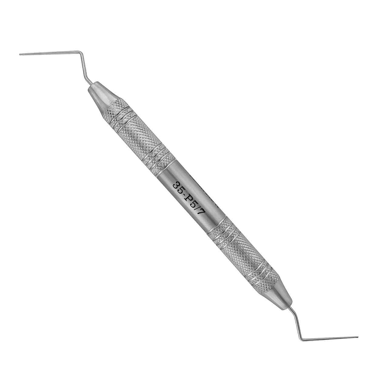 a dental instrument with hooks on a white background