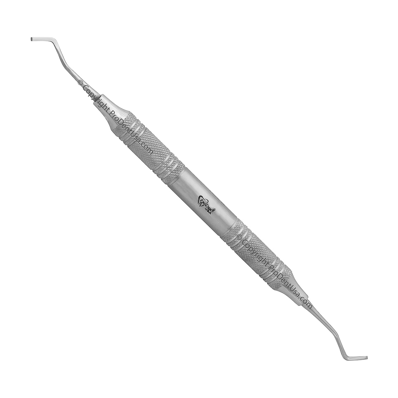 a close up of a dental instrument on a white background .