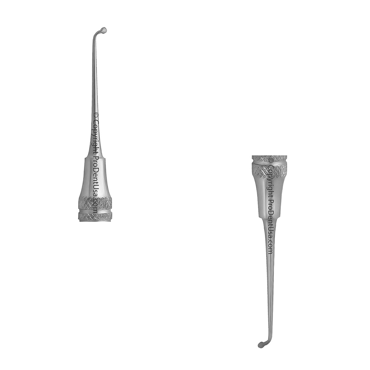 a pair of dental instruments on a white background