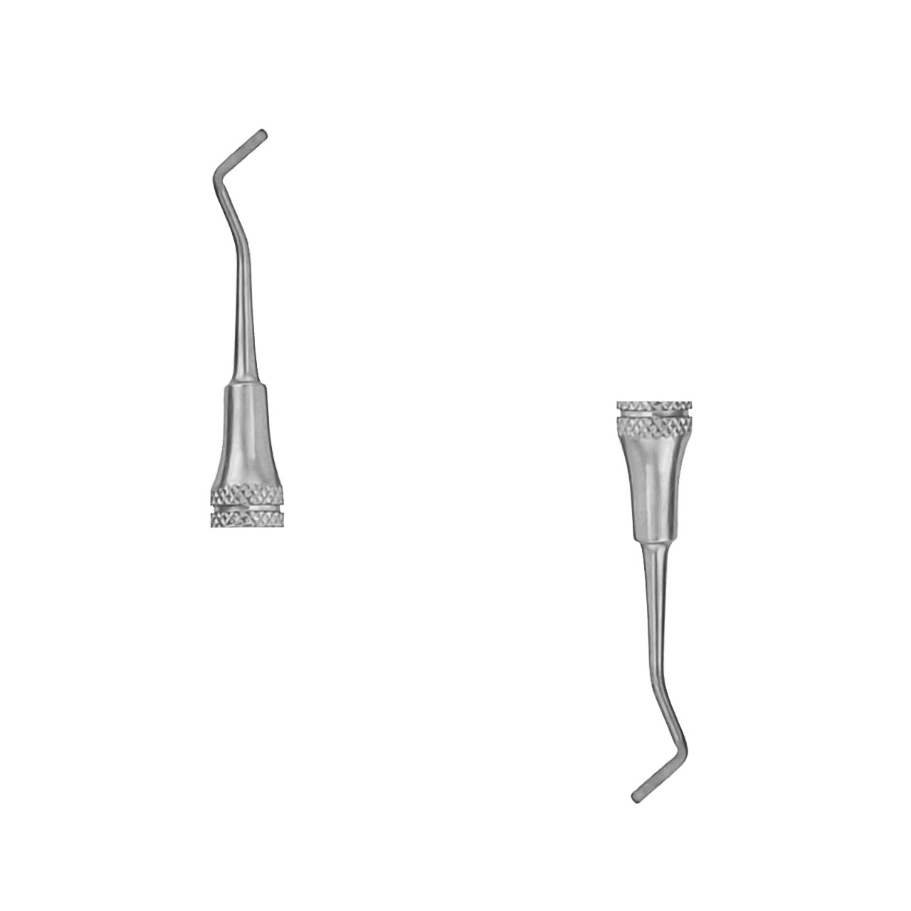 a pair of dental blade excavator tips