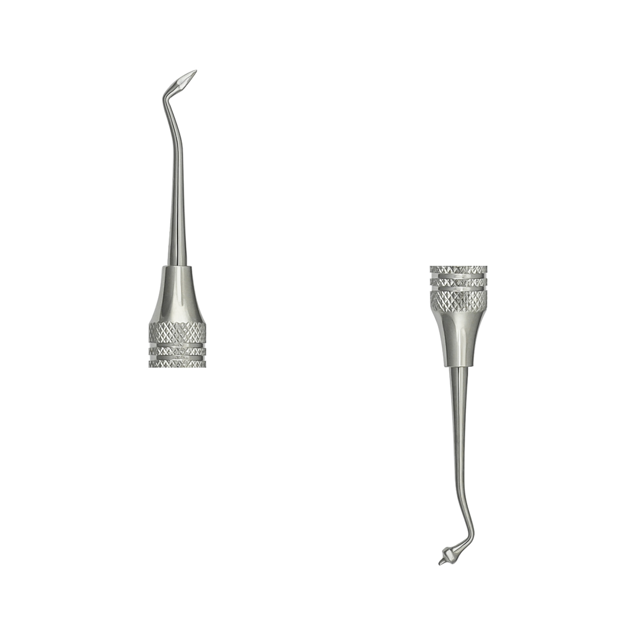 Close-up image of a double-ended Romerowski Burnisher 40 surgical instrument.