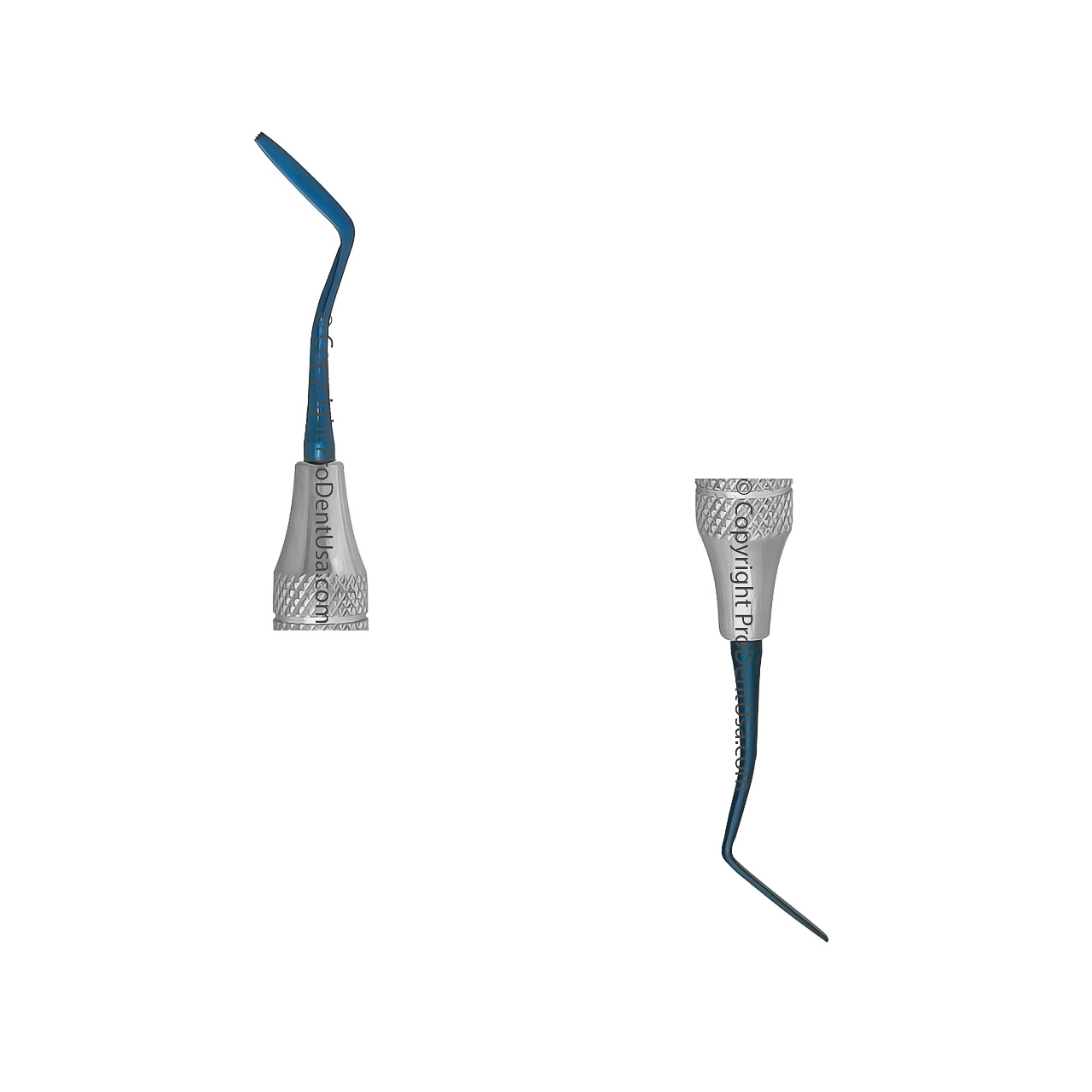 cord packer serrated blue titanium dental cleaning instruments