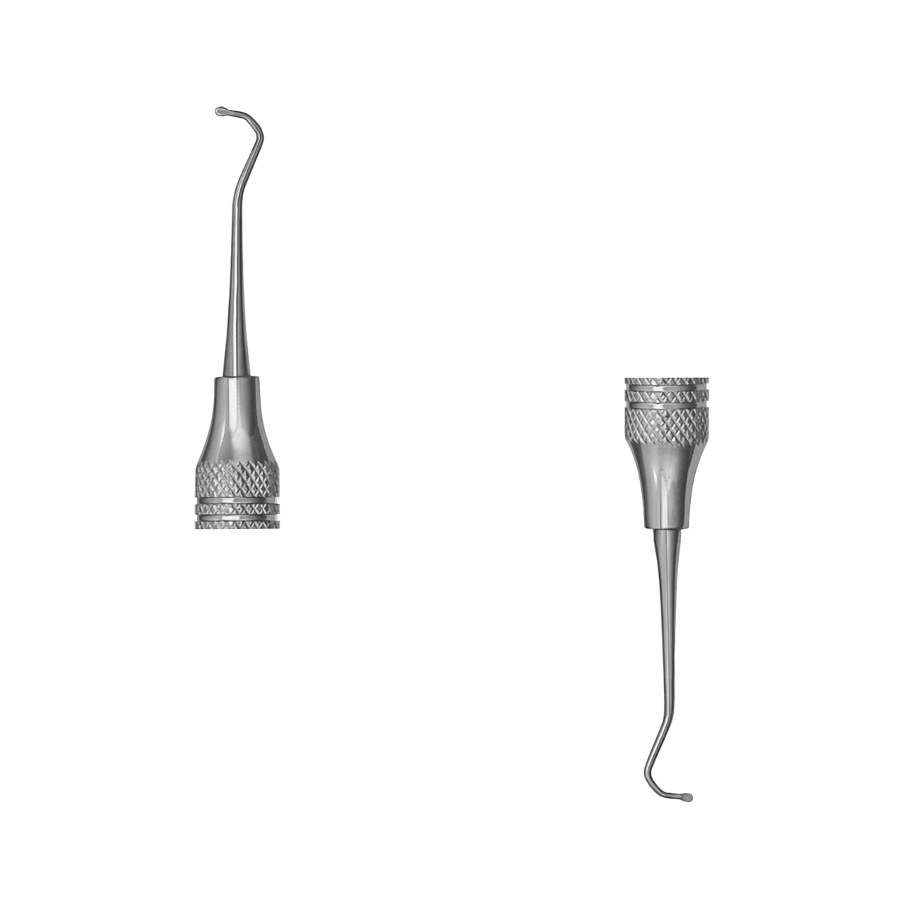 a pair of dental instruments on a white background