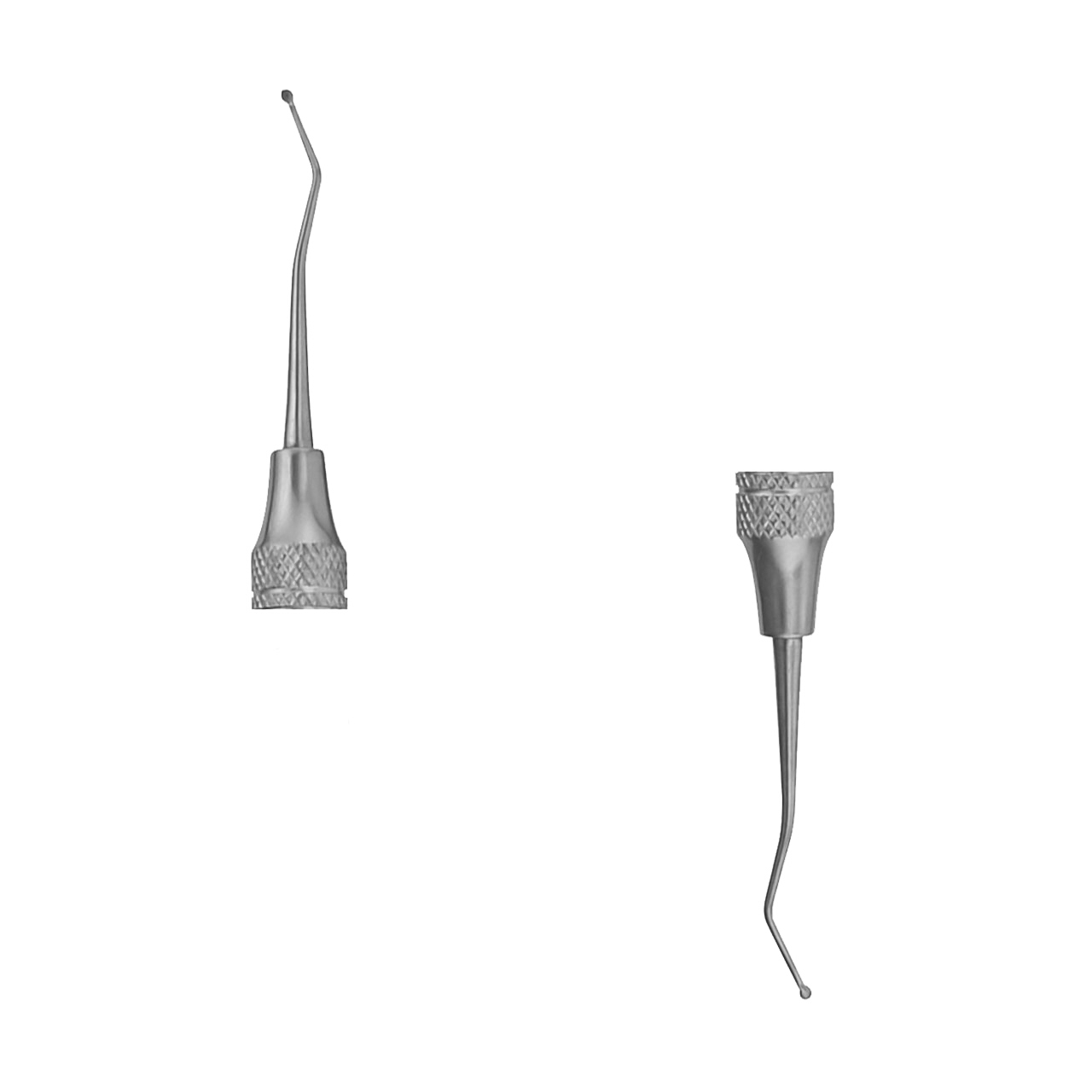 two dental instrument tips with picks for teeth cleaning