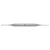 a close up of a dental instrument on a white background .