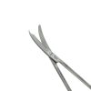 a close up of a pair of stitch scissors on a white background