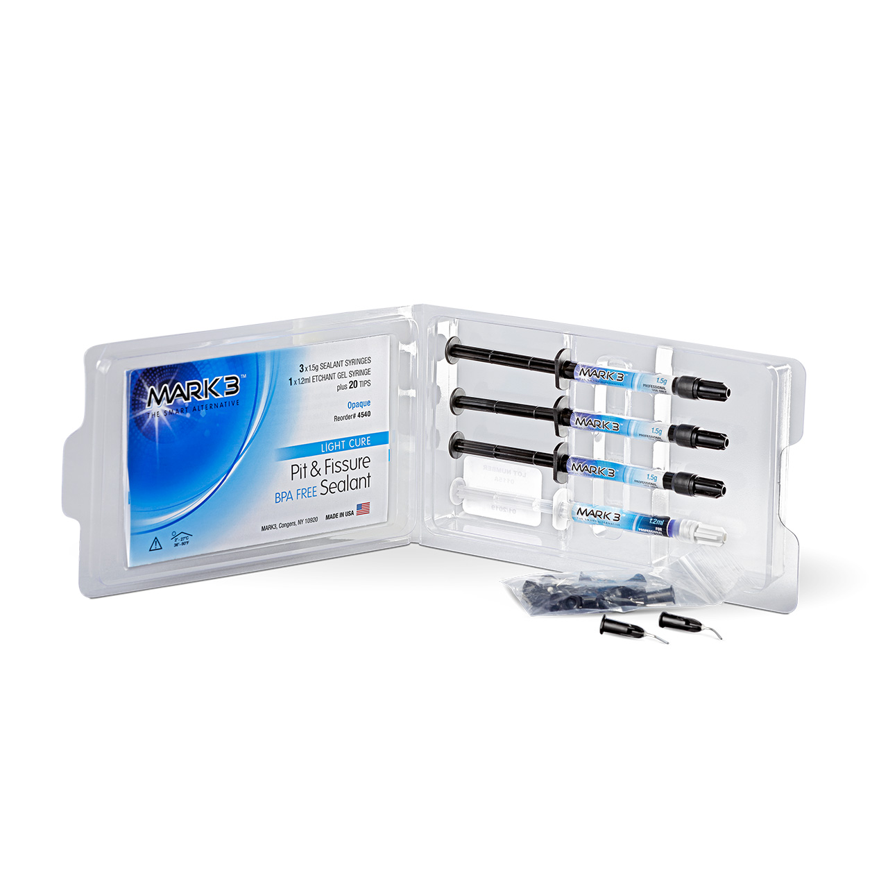 a package of pit & fissure BPA free sealant