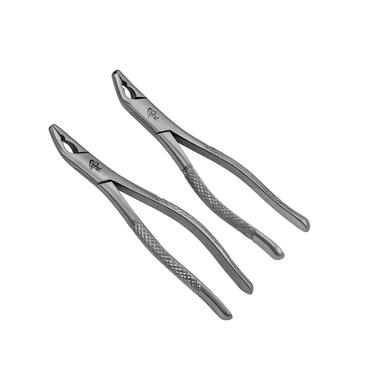 two lower and upper dental extraction forceps
