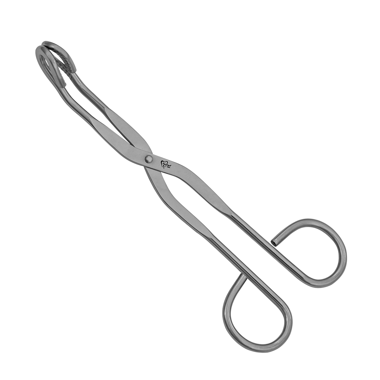 a pair of scissors with a curved handle on a white background