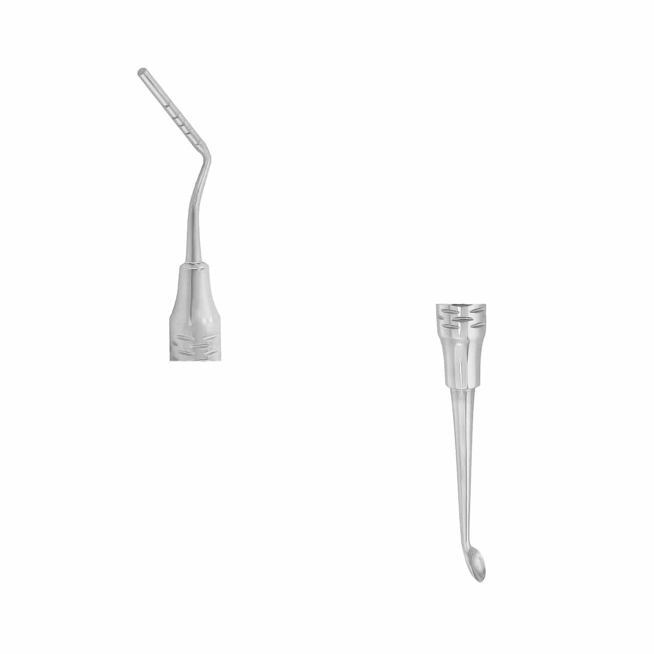 a pair of dental cleaning bone condenser and scoop