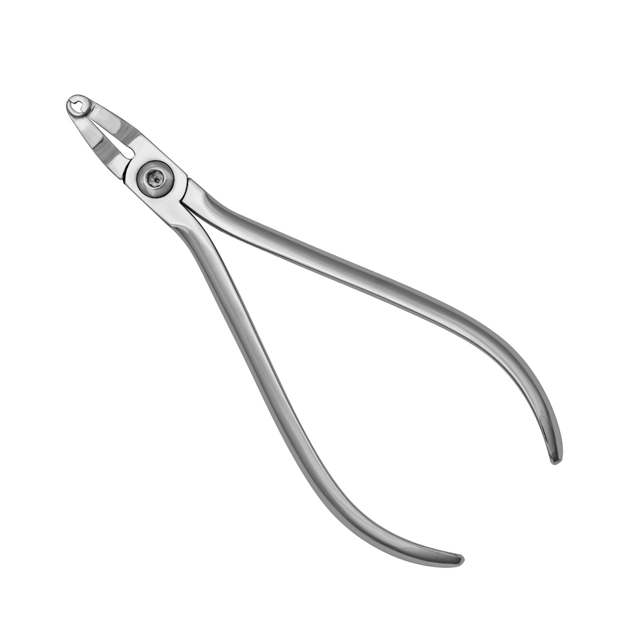 Close-up image of clear aligner pliers with thermal groove forming.