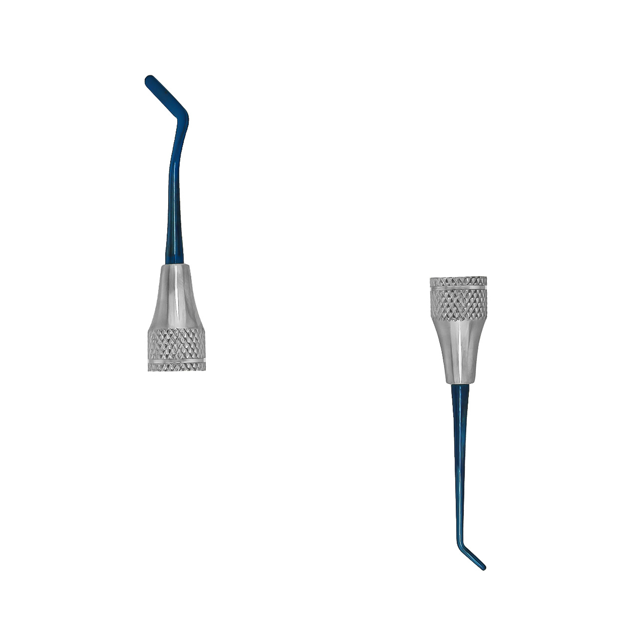 composite instruments with blue titanium tips for dental instruments