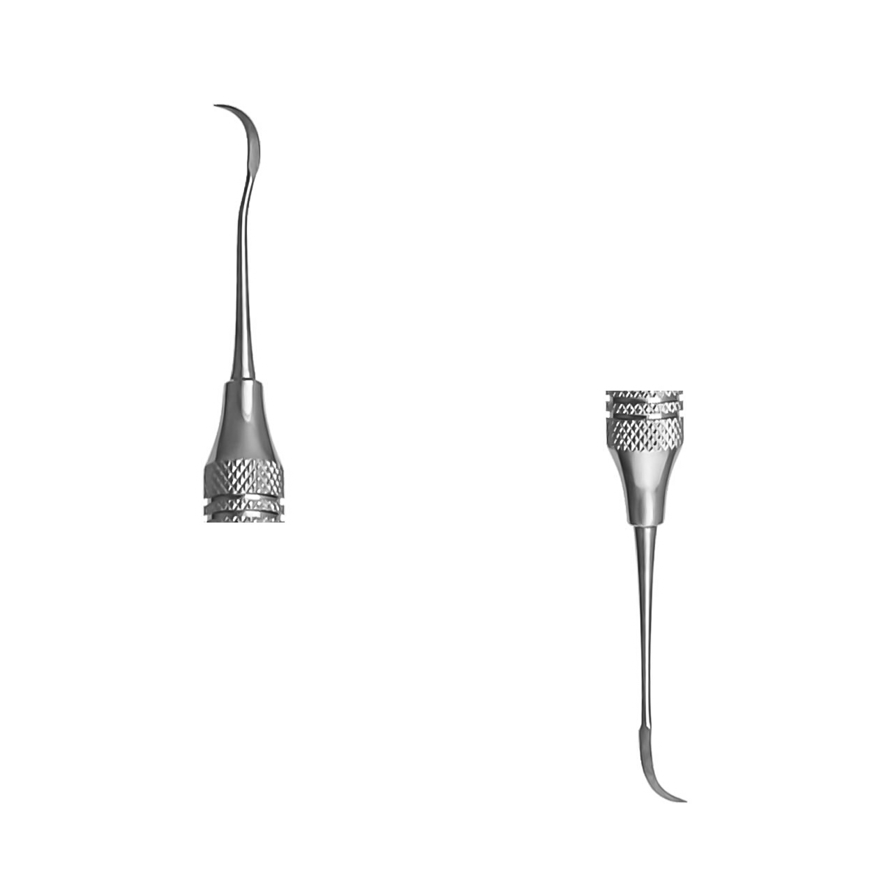 a pair of dental instruments on a white background