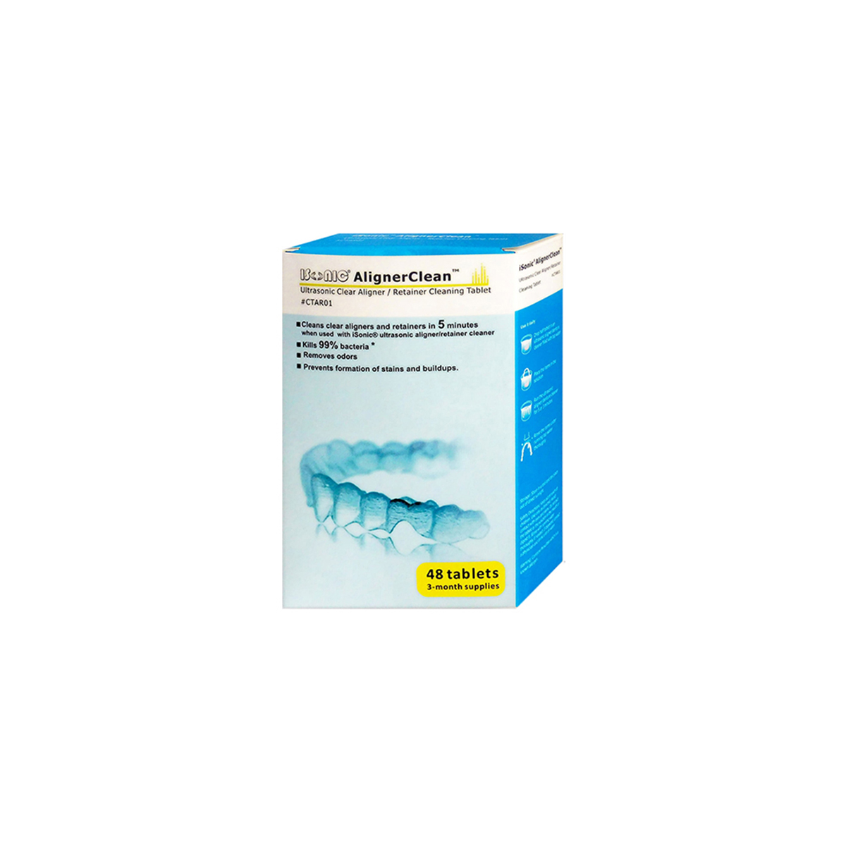 a box of alignerclean tablets contains 48 tablets