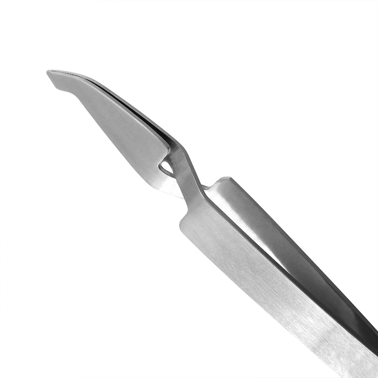 a close up of a pair of scissors on a white background