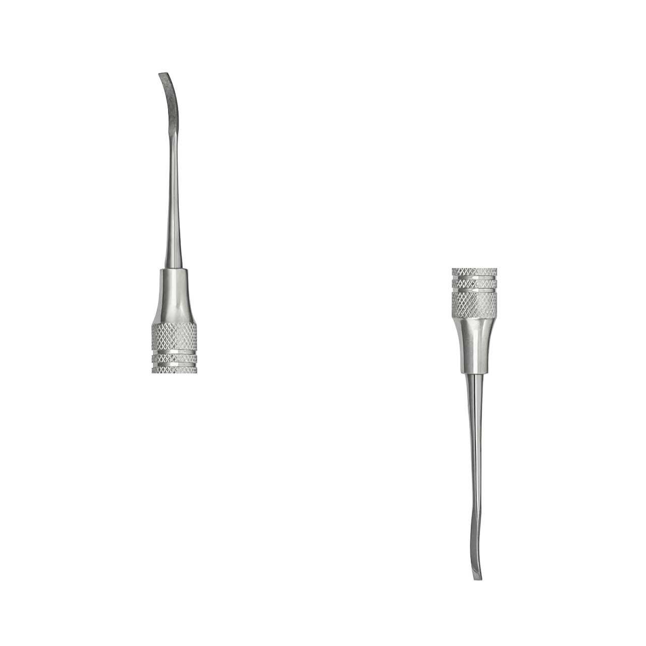 a pair of dental instruments on a white background .