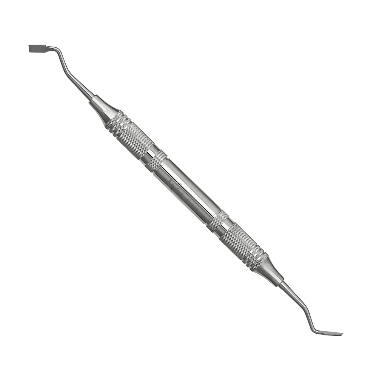a close up of a dental instrument on a white background .
