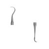 pair of steel dental hook tips for tooth cleaning