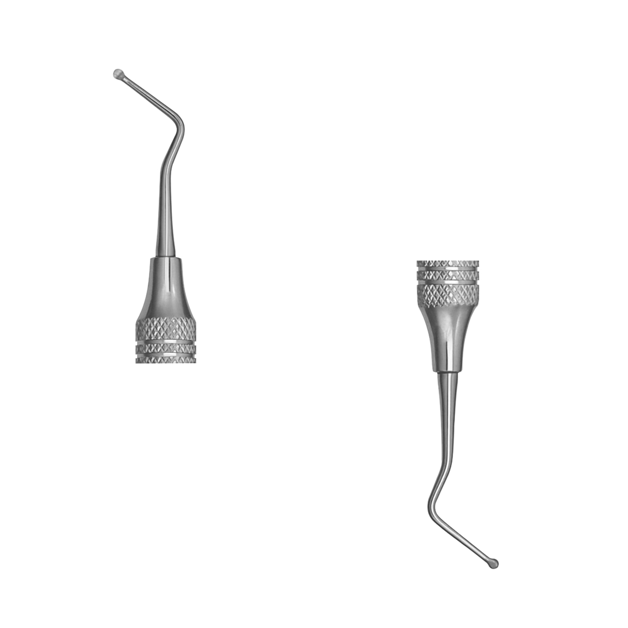 two dental excavator tools on a white background