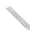 a stainless steel ruler is shown on a white background