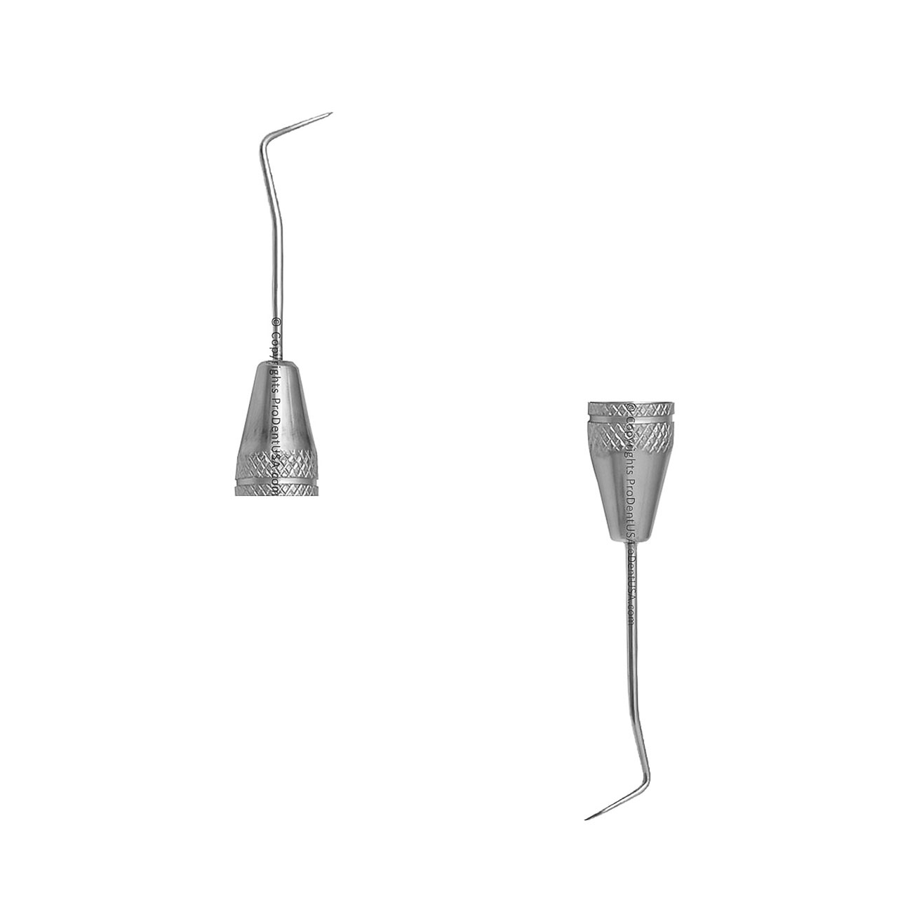 a pair of double ended explorer dental tips