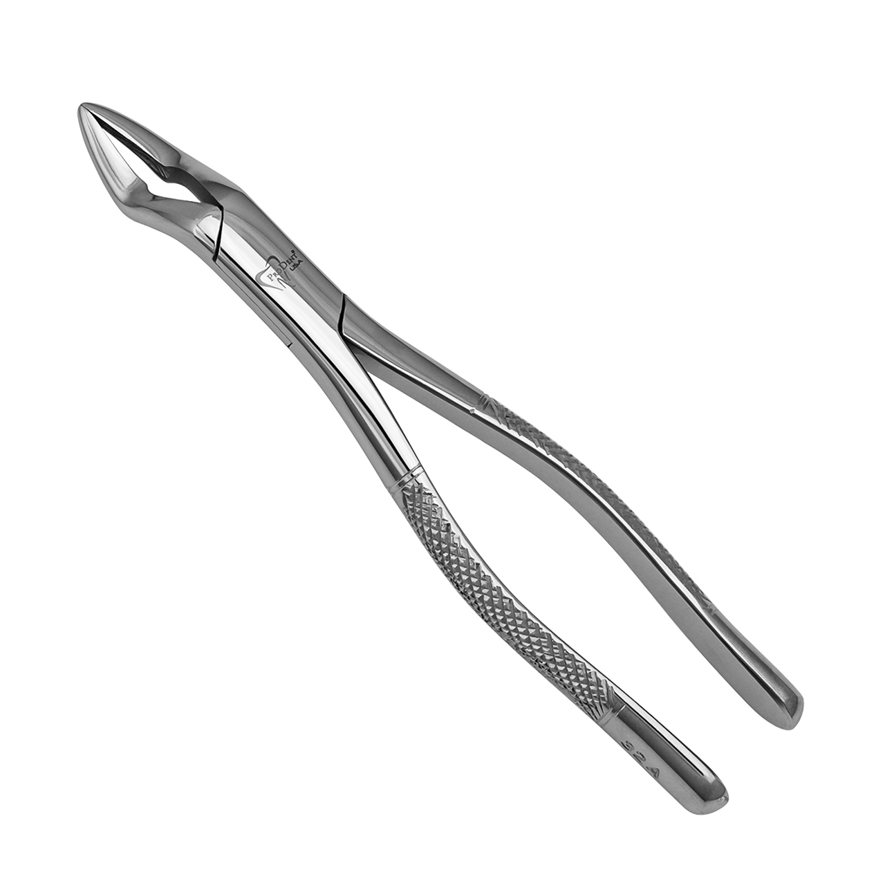 a pair of stainless steel dental pliers with the pro dental logo on the handle