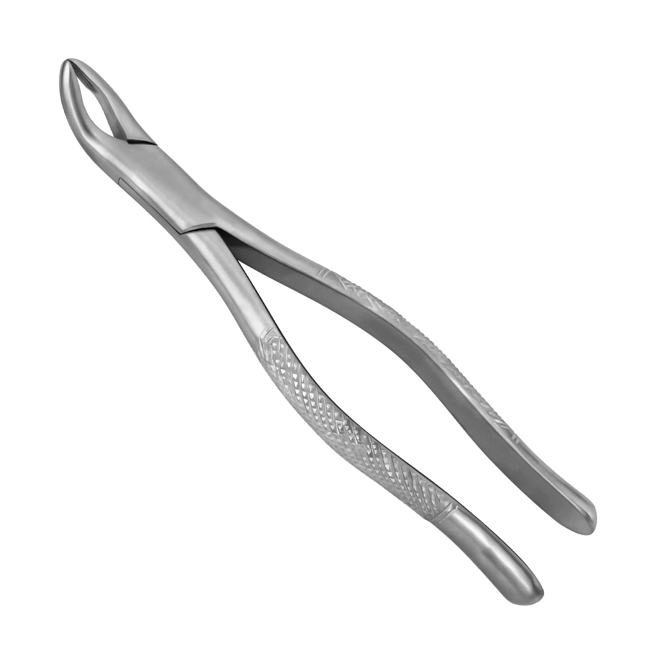 a pair of dental extraction forceps on a white background