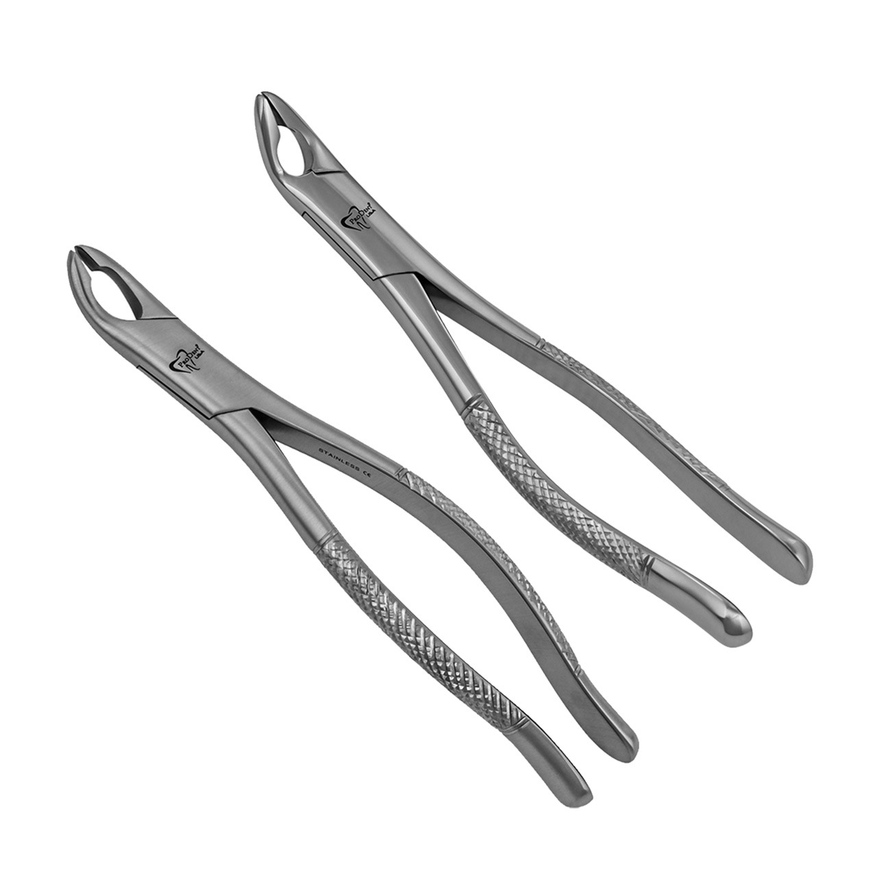 steel upper and lower extraction forceps for teeth removal