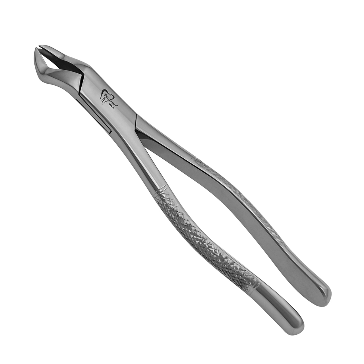a pair of dental extraction forceps on a white background
