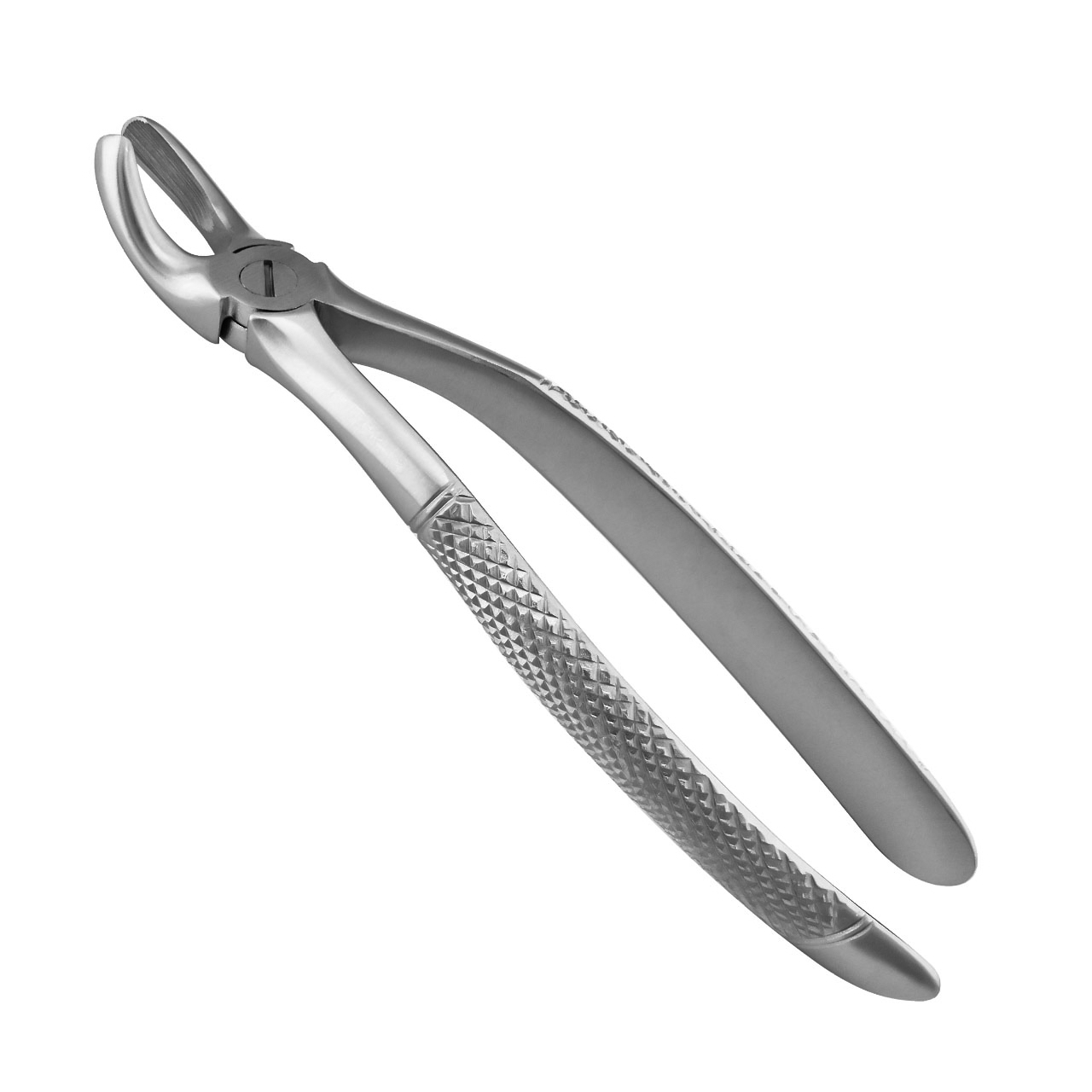 a pair of dental pliers with a diamond patterned handle