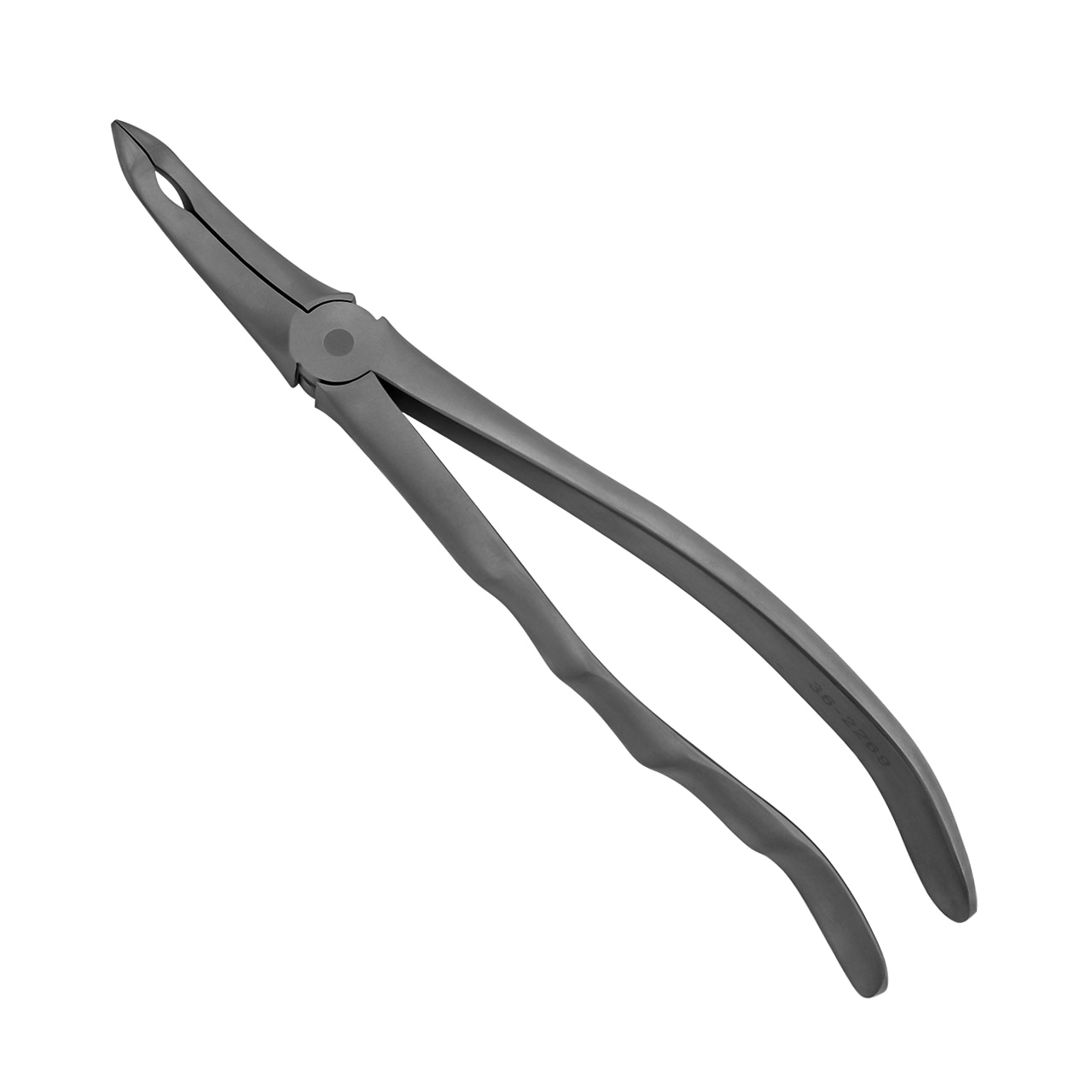 a pair of dental extraction forceps for the upper root