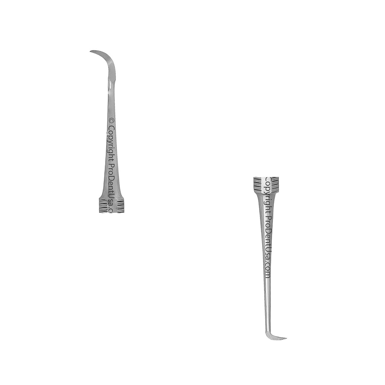 two steel scaler tips for dental instruments