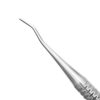 a close up of a dental instrument on a white background