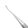 a close up of a dental instrument on a white background .