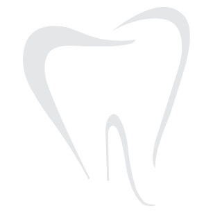 an outline of a tooth on a white background