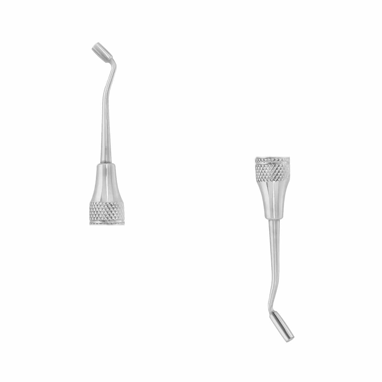 a pair of stainless steel Jovanovic surgical pluggers.