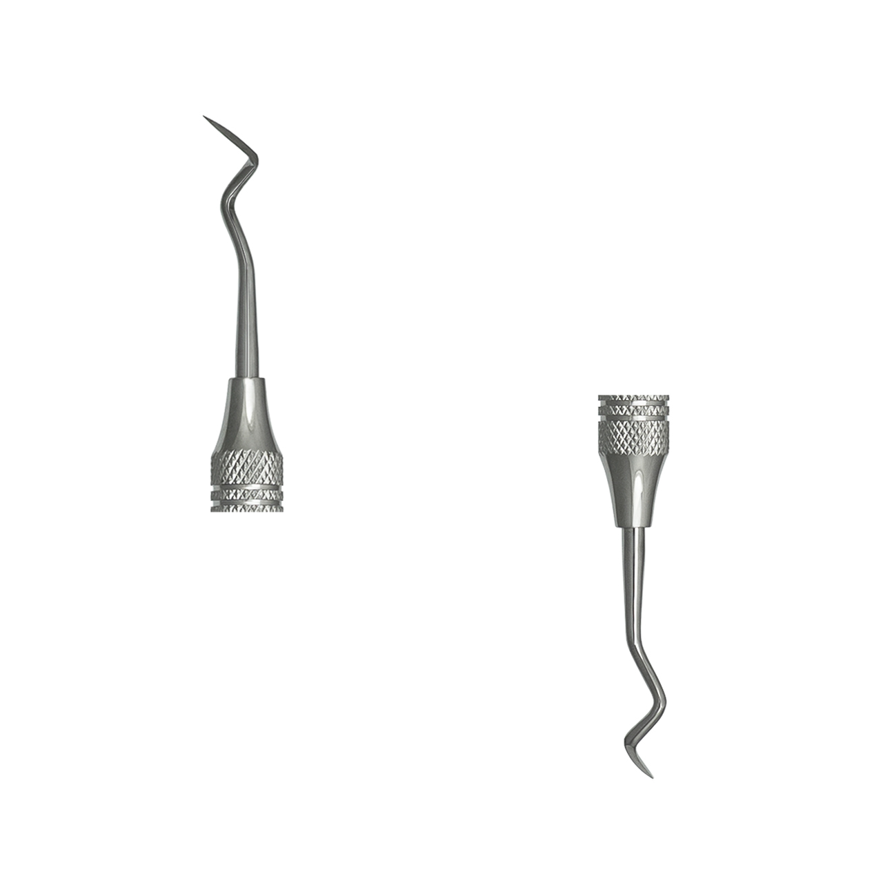 a pair of dental instruments on a white background