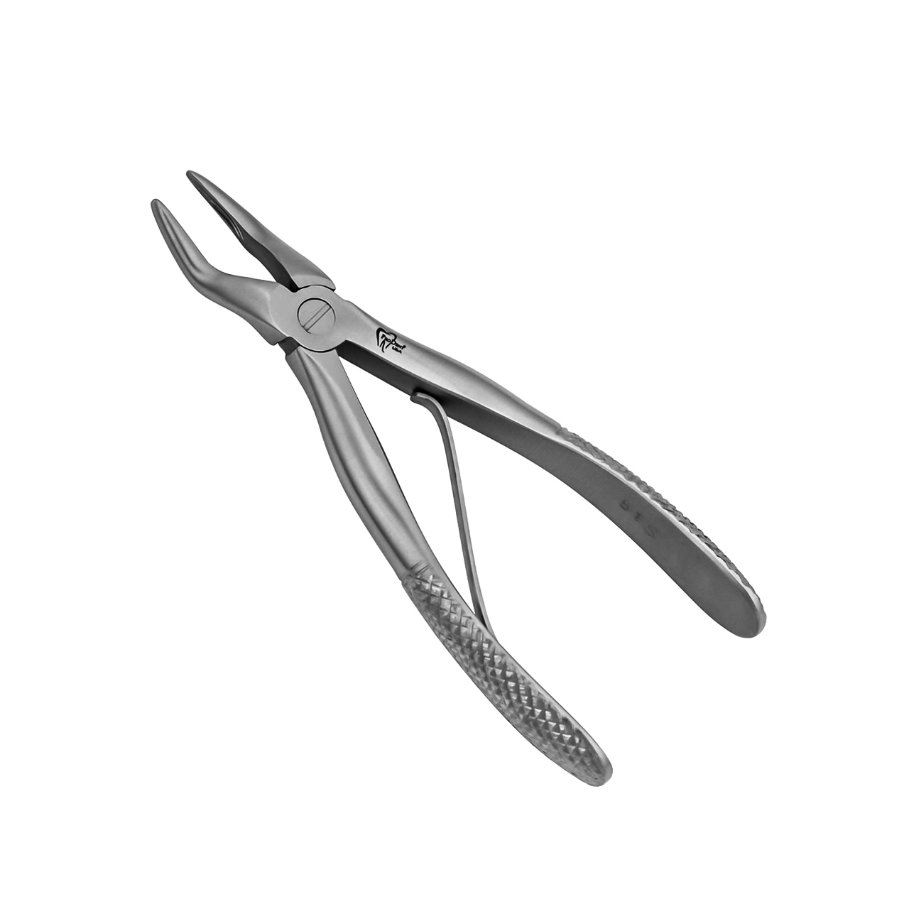 a pair of dental pliers with a stainless steel handle