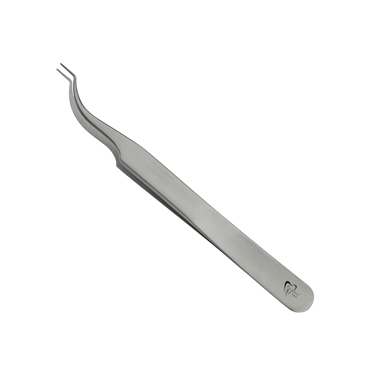 a pair of stainless steel tweezers on a white background